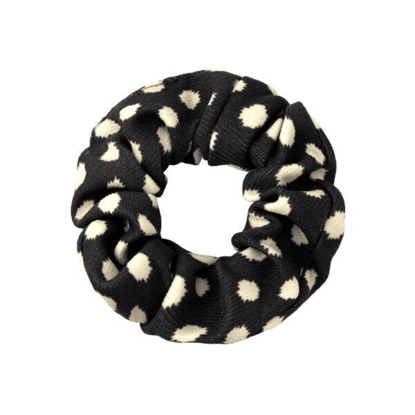 scrunchie dots black white
