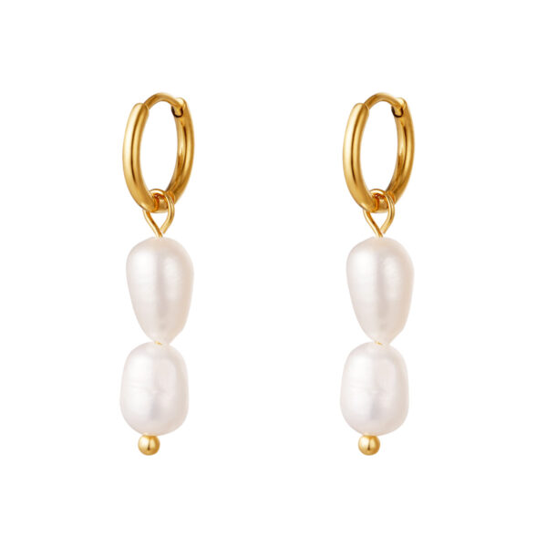 pearl earrings goldplated