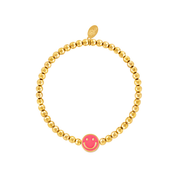 smiley bracelet pink gold