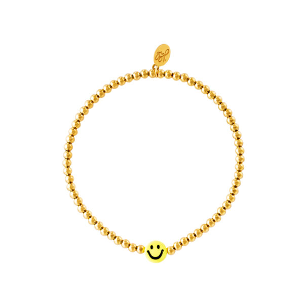 smiley bracelet yellow gold