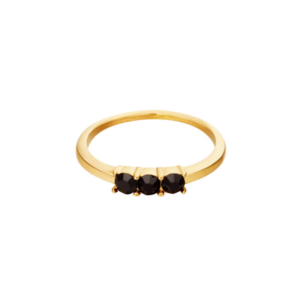black stone ring gold