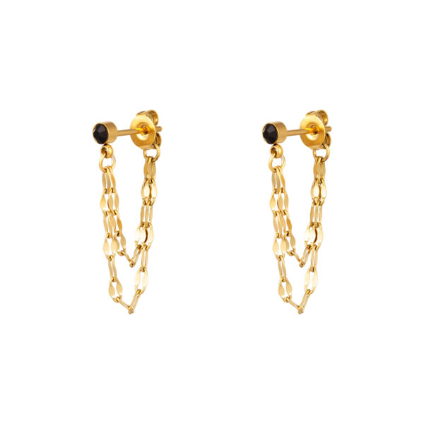 golden chain earrings