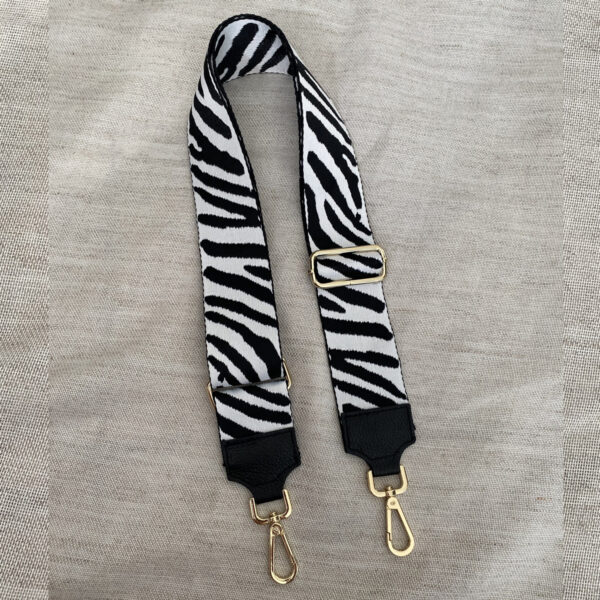 bag strap zebra black
