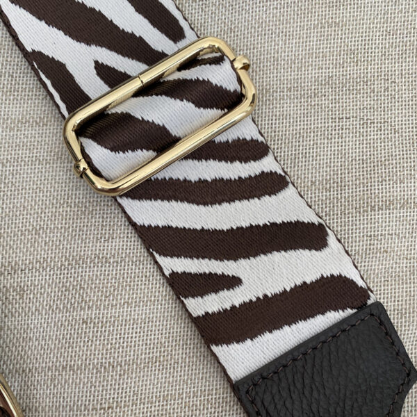 zebra bag strap brown